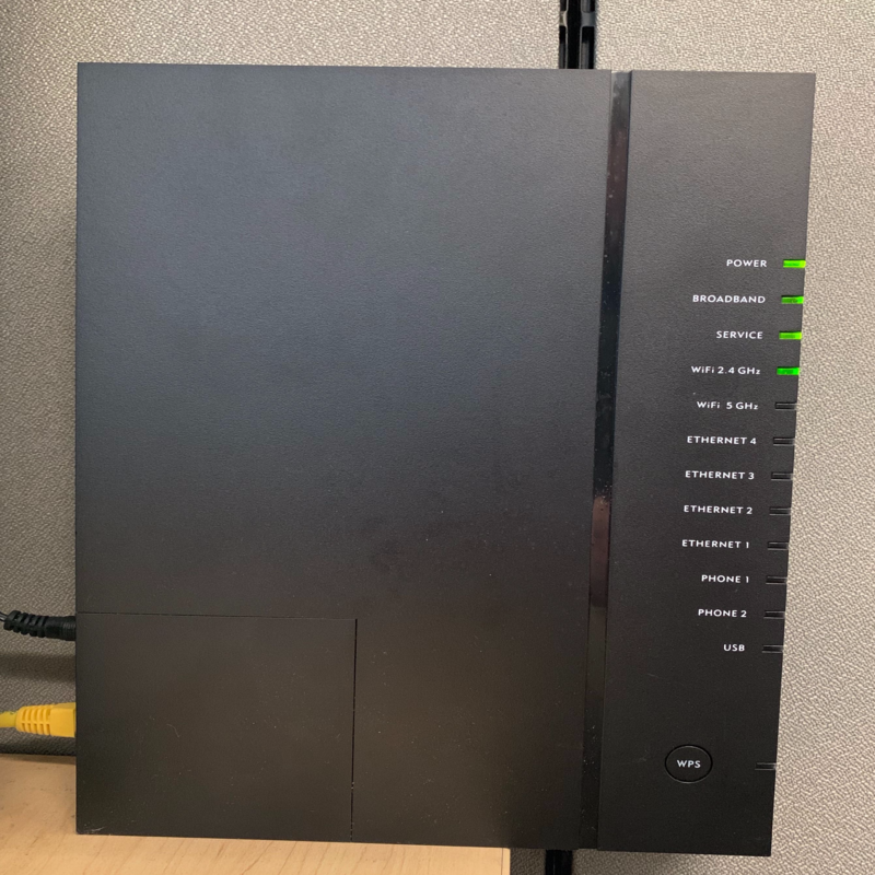 blinking red light on your router